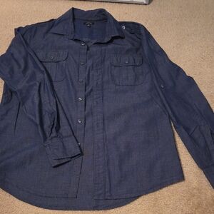 Blue Button-Up Shirt